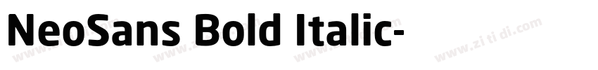 NeoSans Bold Italic字体转换